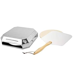 Onlyfire BRK-6053 Universele RVS Pizza Oven Conversie Kit incl. Pizzaschep en Pizzasteen, Past voor de meeste gasgrills