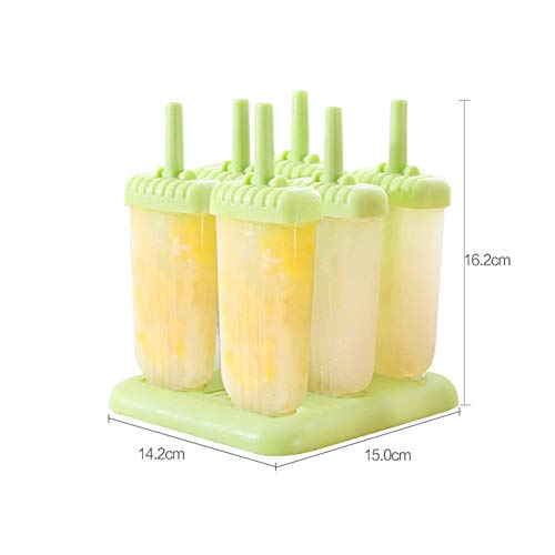 Domccy Cooking Tools 6 Cell PP DIY Ice Cream Maker Maker Mold Frozen Popsicle Mold Ice Cube Cube Tray Kitchen Accessories Tools t