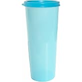 New Tupperware Vintage Style Pastel Blue 16oz Tumbler with Matching Seal
