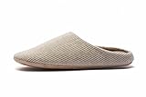 Slippers,WoDeal Unisex Soft Cotton Washable on Stripe Indoor Slippers with Resistant Suede Sole