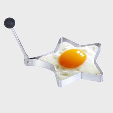 Egg Mold - Star - Fried Egg Ring Shaper - Stainless Steel Pancake Mold Cooking Kitchen Tool Pancake Pastry Brush