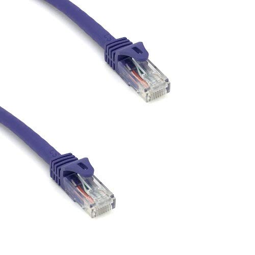 Kentek 35 Feet FT CAT6A UTP Patch Cable 24 AWG 600 MHz 10G 10Gbps Category 6a Unshielded Twisted Pair Snagless Molded Boot Ethernet RJ45 Network Internet Cord Purple