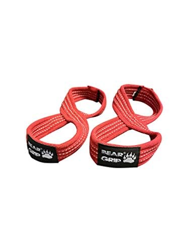 BEAR GRIP - Figure 8 Weight Lifting Straps Elite Edition (RED, M)