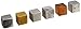Ajax Scientific ME004-0620 6 Piece Cube Density Metal Set, 20mm