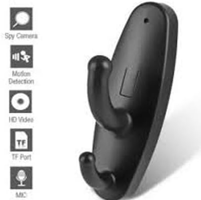 Hamtone Motion Detection Spy Clothes Hook Hidden Camera DVR Support, 32GB Gbng
