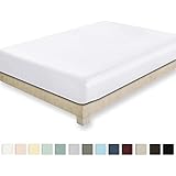 California Design Den 400 Thread Count 100% Cotton 1 Fitted Sheet Only, Pure White Twin Fitted Sheet, Long - Staple Combed Pure Natural Cotton Sheet for Kids & Adults, Soft & Silky Sateen Weave