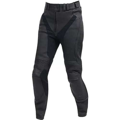 XRC Glet Pantalones de Moto de Cuero, Negro, 48 para Mujer