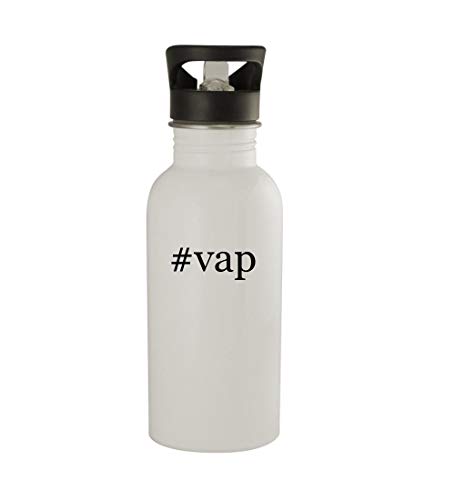 Knick Knack Gifts #VAP - 20oz Sturdy Hashtag Stainless Steel Water Bottle, White