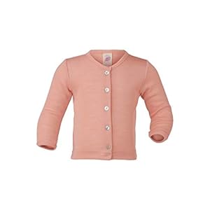 Engel Natuur, gebreide babycardigan, 70% wol, 30% zijde