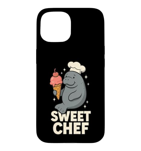 Sweet Chef Manatee Holding Ice Cream Case for iPhone 15