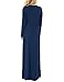 InStylish Women's Long Sleeve Causal Plain Loose Maxi Dress with Pocket