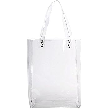 cdg transparent pvc tote bag