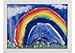 RAS Kids Art Frame - Boxed Style Wide Frame Edge Construction Paper Removable Acrylic Pane Cardboard Backing with Hooks - [White - 9x12