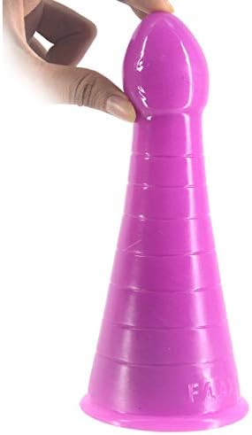NBHJI PVC Easy Bend Turriform Shape P-énis R-éal Skin Colres Insertable Hat Cap A'nal Toy for Va'ginaNew Year Gift Guidence,Purple