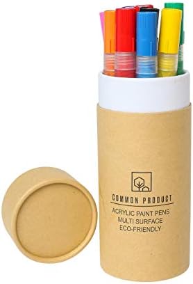 Paint Pens Set of 8 Colours Acrylic Marker Medium Tip, with FREE Storage Box, For Multi Surface: Rock, Glass, Ceramic Wood, and Canvas Painting