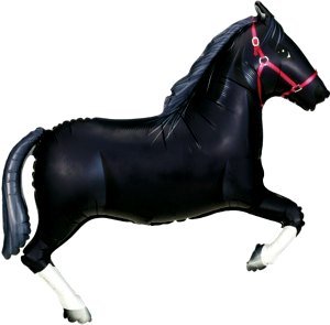 Black Horse Supershape Foil Balloon