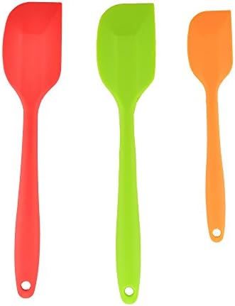 VAPSINT New Arrival Non-Stick Flexible Heat Resistant 3-Piece Silicone Spatulas, Mix Three Colors Spatula Set
