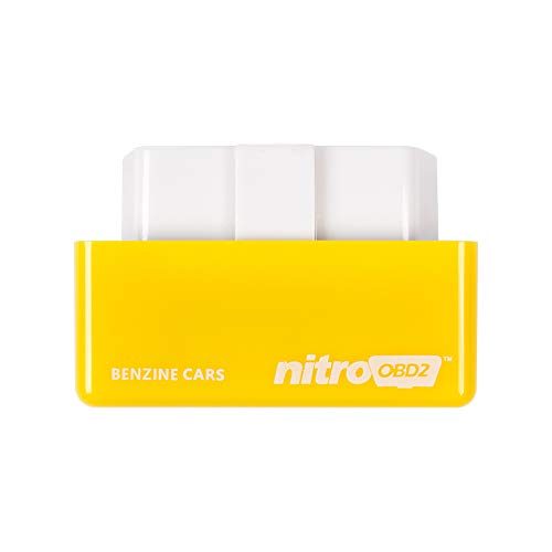Mashimaro\'s Nitro OBD2 and EcoOBD2 ECU Chip Tuning Box Plug & Driver NitroOBD2 Eco OBD2 for Cars 15% Fuel Save and More Power & Torque (Yellow - Benzine Nitro)