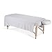 EarthLite Flannel Massage Table Sheet Set Essentials – Commercial Grade, Soft, Double-Napped 3-Piece Set (Top, Fitted, Face Pillow Cover) (Updated), White (44356)