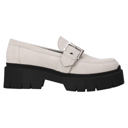 HUGO Kris_Loafer_BKSD Mocassin_Femme, Natural, 40 EU