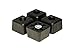 4 Cube Square Rubber Feet Bumpers - .875 H X 1.375 W - Made in USA Heavy Duty Non Marking for Furniture, Tables, Chairs, Desks, Benches, Sofas, Chests, & Other Large Items.