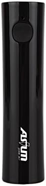 Asium Power Genie + Mini L1 2000mAh Lipstick-Sized Portable Charger, Power Bank Color Black, Most Compact External Battery, Uses Cells