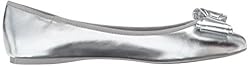 Ted Baker Women's IMMET Ballet Flat, Silver, 6 M US