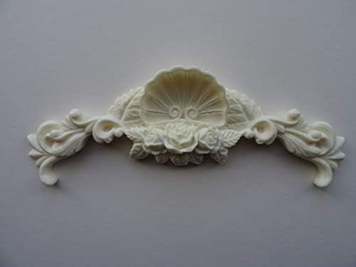 Decorative Large Rose Shell Center Applique onlay Furniture Moulding O57A
