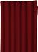 Utopia Bedding Curtain for Bedroom - Rod Pocket Blackout Curtains 63 Inch Length 2 Panels Set - Thermal Curtains & Drapes for Living Room, Bedroom, 52W x 63L Inches, Burgundy