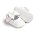 Voberry® Baby Girls Stripe Bow Shoes Toddler Princess Flat Leather Moccasins (0~6Month, White)