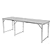 Z ZTDM Aluminum Alloy 3-Fold Camping Table, Folding as a Carry Bag Adjustable Height Light Weight & Stability, Outstanding Length 71″, Perfect for Family Reunions, Picnics, Camping Trips, Buffets,BBQthumb 1