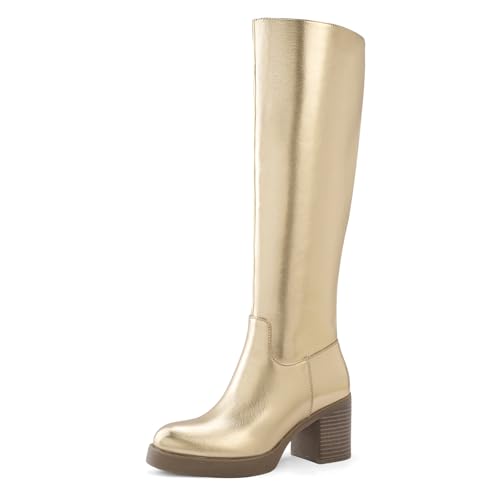 Shoe'N Tale Platform Knee High Boots for Women Block Chunky Heel Round ...