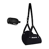 Ergonomic Foot Rest, PRAVETTE Travel Footrest Airplane Leg Rest Flight Foot Hammock Carry-on Travel Pillow Under Desk Accessories