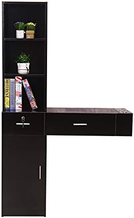 Beauty Salon Spa Equipment Set Wall Mount Hair Styling Barber Station,NOT Included Mirrors,Black