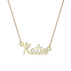 Turandoss Katie Necklace, 14K Gold Plated Name