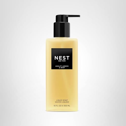 NEST New York Liquid Soap, Amalfi Lemon & Mint - 10 fl oz - Cleanses & Nourishes Skin - Approx. 300 Pumps Per Bottle - Gluten Free & Cruelty Free