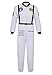 Men's Adult Astronaut Spaceman Costume Coverall Pilot Air Force Flight Jumpsuit Halloween Dress Up Party White-L