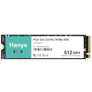 Hanye 内蔵型 SSD 512GB PCIe Gen3x4 M.2 NVMe 2280 3100MB/s 3D NAND E26 国内正規品 メーカー3年保証