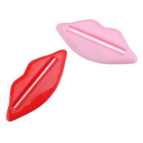 image for Unknown 2pcs Lip Kiss Bathroom Toothpaste Dispenser Facial Cleanser Tu