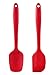 Spatulas Silicone Heat Resistant, 600ºF Heat-Resistant Spatulas & Baking Spoon ,Safe Soft and Non-stick Flexible Rubber Spatulas with Stainless Steel Core Design(Red)
