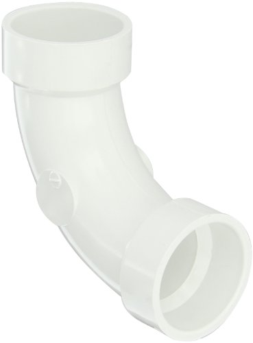 Spears P304 Series PVC DWV Pipe Fitting, 1/4 Bend, Long Sweep Elbow, 1-1/2