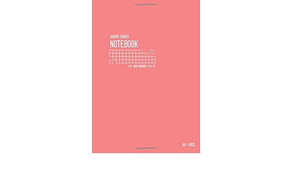 Amazon Com Graph Paper Notebook 1 4 Inch Squares Baby Pink Large Smart Design 4 Grids Per Inch 4x4 Numbered Pages Composition Book Quad Ruled For Math And Science Graph Journals