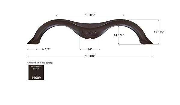 Amazon Com Icon Fender Skirt Tandem Prime Time Rv Fs4009 Winchester Brown Automotive