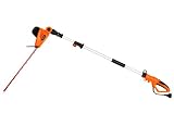 GARCARE Corded Pole Hedge Trimmer 4.8-Amp with 20-Inch Laser Cutting Blade, Blade Cover Included