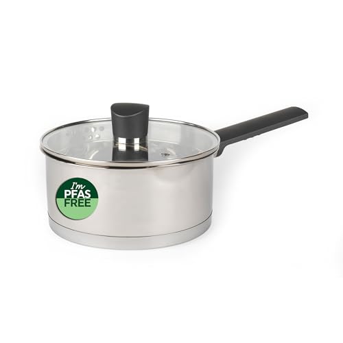 Russell Hobbs RH01163EU Excellence Collection pentola da 18" con coperchio in vetro, acciaio inox, finitura lucida a specchio, compatibile a induzione, lavabile in lavastoviglie