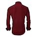 Alex Vando Mens Rayon Dress Shirts Wrinkle Free Regular Fit Stretch Button Down Shirt,Burgundy,M