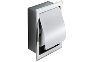 JOYRACER Bathroom Toilet Roll Paper Holder Tissue Dispenser Recessed Stainless Steel