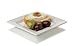Libbey Just Tasting Square Plate Set, Ceramic, 13 Pcs (12 Plates and 1 Recipe Card)
