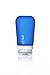 humangear GoToob+ (Large) | Refillable Silicone Travel Bottle | Locking Lid | Food-Safe Material | Dark Blue, Large (3.4 fl.oz.; 100ml)
