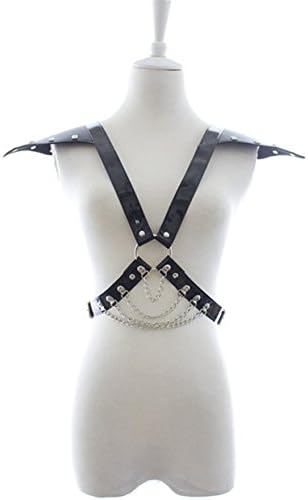 Lieberpaar Women's Tassel Body Harness Metal Chain and Faux Leather Sexy Lingerie (QQFZNY62)